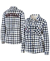 Wear by Erin Andrews Women's Black/White Montreal Canadiens Plaid Button-Up Shirt Jacket