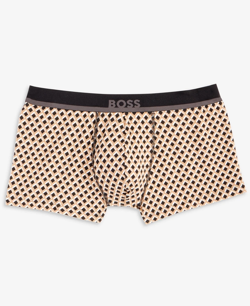 Boss by Hugo Boss Men's Micro-Print Logo Trunks