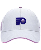 Fanatics Men's White Philadelphia Flyers Authentic Pro Hockey Fights Cancer Adjustable Hat