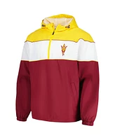 G-iii Sports by Carl Banks Men's Maroon Arizona State Sun Devils Center Line Half-Zip Raglan Hoodie Jacket