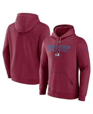 Fanatics Men's Burgundy Colorado Avalanche Authentic Pro Core Primary Fleece Pullover Hoodie