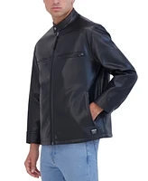 Hudson Men's Faux Leather Racer Jacket