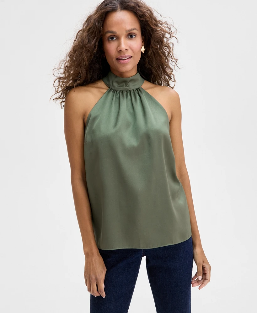 I.n.c. International Concepts Women's Mock-Neck Halter Top, Exclusively at Macy's