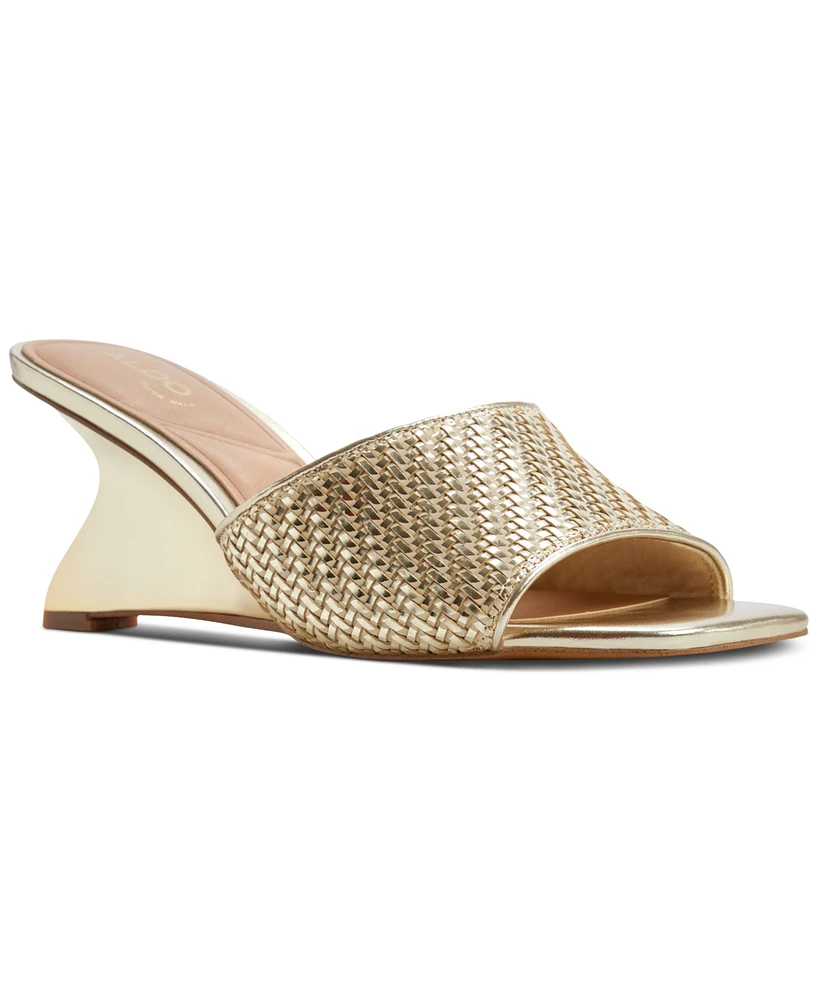 Aldo Women's Fiala Square-Toe Sculpted Wedge Sandals