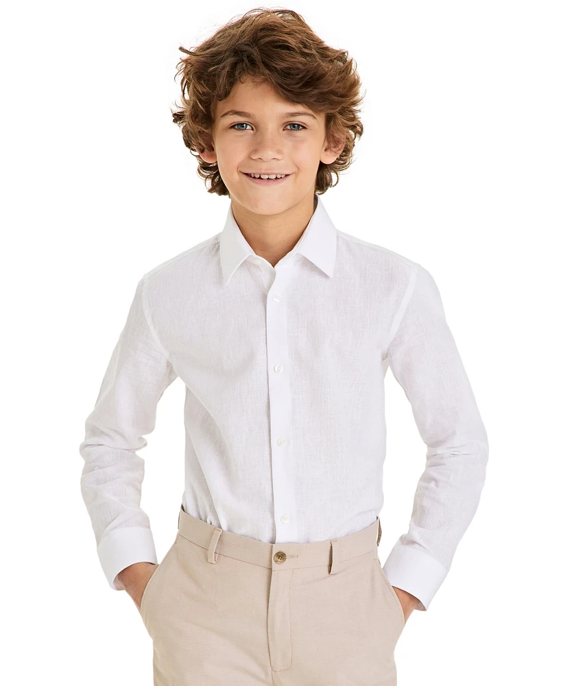 Michael Kors Big Boys Linen Button-Down Shirt