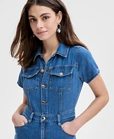 I.n.c. International Concepts Women's Liquid Denim Jumpsuit, Exclusively at Macy's