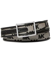 Michael Kors Men's Leather Reversible Mk Logo Swivel Belt