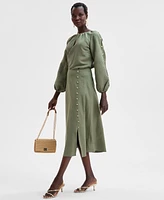 I.n.c. International Concepts Women's Side Button Skirt, Exclusively at Macy's