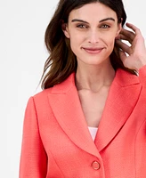 Tahari Asl Women's Solid Boucle Cinched Jacket