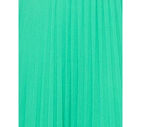 Xscape Women's V-Neck Pleated Sleeveless Gown