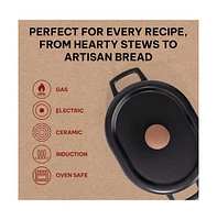 Alva Nori 6 Qt. Enameled Cast Iron Dutch Oven with Lid, Non-Toxic Pfas, Pfoa & Ptfe Free, Heavy-Duty Oven Safe Naturally Nonstick Enameled Coated Cook