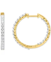 Forever Grown Diamonds Lab Grown Diamond Hoop Earrings (2 ct. t.w.) in Sterling Silver or 14K Gold-Plated Sterling Silver