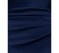 Xscape Petite Ruffled Halter Gown