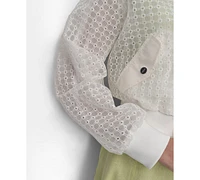 Dkny Women's Organza Eyelet Jacket
