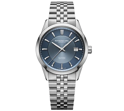 Raymond Weil Men's Freelancer Automatic Blue Dial Stainless Steel Bracelet Watch 38mm