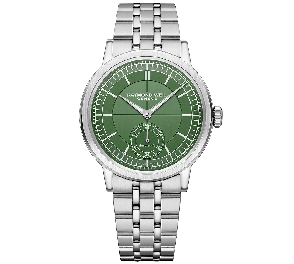 Raymond Weil Men's Swiss Automatic Millesime Small Seconds Stainless Steel Bracelet Watch 40mm