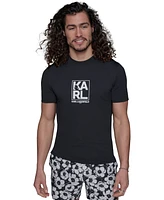 Karl Lagerfeld Paris Men's Regular-Fit Logo Graphic Rash Guard