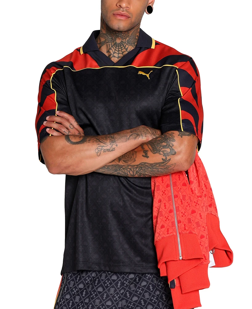 Puma Men's Road to Unity Allover Print Collared T-Shirt