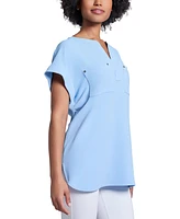 Jones New York Women's Split-Neck Cap-Sleeve Blouse