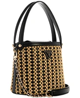 Guess Atalia Mini Raffia Crossbody Bucket Bag