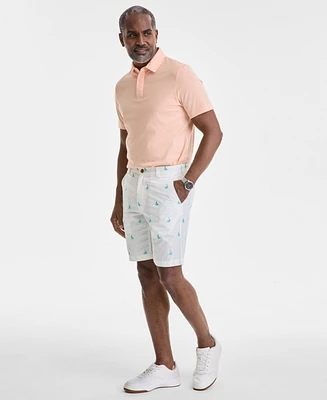 Club Room Men's Regular-Fit Sailboat Embroidered 9" Shorts, Exclusively at Macy's