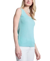 Jones New York Women's Sutton Ribbed Scoop-Neck Tank Top