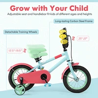 Kids Bike with Adjustable Handlebar and Saddle for 4-8 Years Old