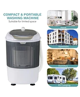 Portable Mini Washing Machine Semi-Automatic Washer and Spinner Combo with Single Tub