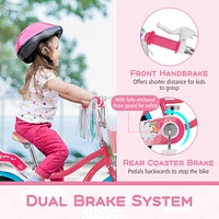 Girls Bike for Kids with Doll Seat and Training Wheels for Safe and Fun Riding