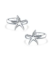 Bling Jewelry Hawaii Ocean Starfish Ear Cuff Cartilage Set Sterling Silver Earrings