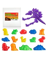 Usa Toyz Dinosaur Sand Molds Beach Toys for Kids- 23pk