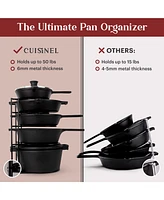 Cuisinel Pots and Pans Organizer - 15" Heavy Duty Skillet Rack - 2 Pack - Kitchen Counter/Cabinet Organization Storage