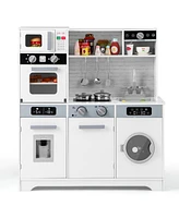 Pretend Play Kitchen Toy Set with Kitchen Accessories Real Lights and Sounds for Interactive Fun