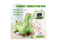 6V Kids Ride on Dinosaur with Foot Pedal and Padded Seat and Music