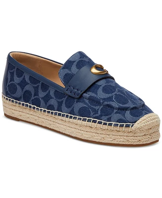 Coach Women's Camilla Logo Espadrille Flat Loafers