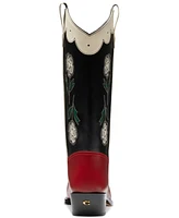 Coach Women's Aria Leather Tall Cowboy Boots