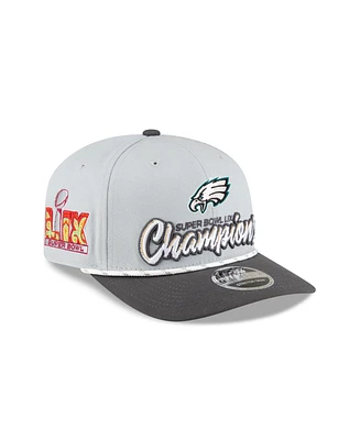 New Era Men's Gray Philadelphia Eagles Super Bowl Lix Champions Locker Room 9SEVENTY Hat