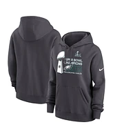 Nike Women's Anthracite Philadelphia Eagles Super Bowl Lix Champions Locker Room Trophy Collection Pullover Hoodie