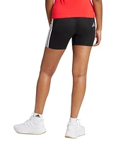 adidas Women's Essentials 3-Stripe High-Rise Bike Shorts