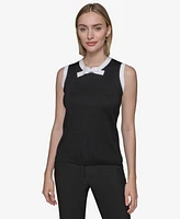 Karl Lagerfeld Paris Women's Bow-Tie Sleeveless Sweater