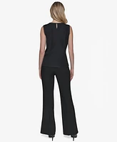 Karl Lagerfeld Paris Women's Keyhole Sleeveless Top
