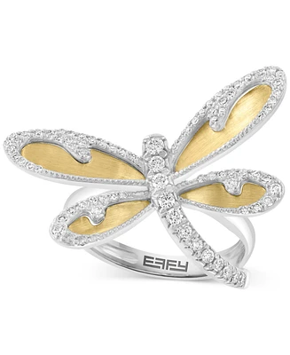 Effy Diamond Dragonfly Ring (1/2 ct. t.w.) in 14k Two-Tone Gold