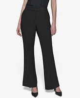 Karl Lagerfeld Paris Women's Mid-Rise Flare-Leg Pants