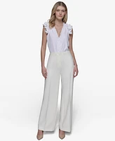 Karl Lagerfeld Paris Women's Pleated-Leg Pants