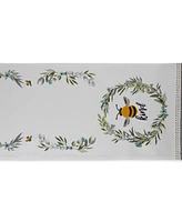 Design Imports Bee Kind Reversible Embellished Table Runner, 14" x 108"