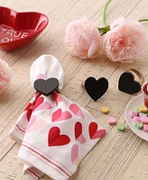 Design Imports Heart Chalkboard Napkin Ring, Set of 6