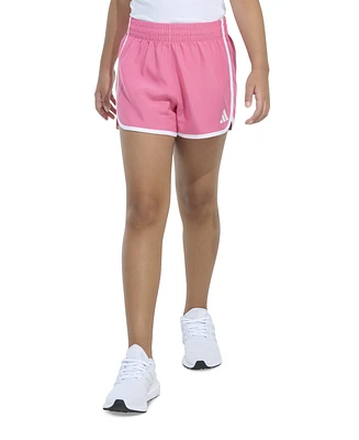 adidas Big Girls Elastic-Waistband Woven Shorts With Binding