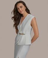 Donna Karan New York Women's V-Neck Hardware-Trim Vest