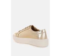 Cincinati Metallic Pleather Chunky Sneakers