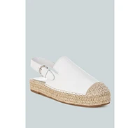 Azula Genuine Leather Espadrilles Sandals